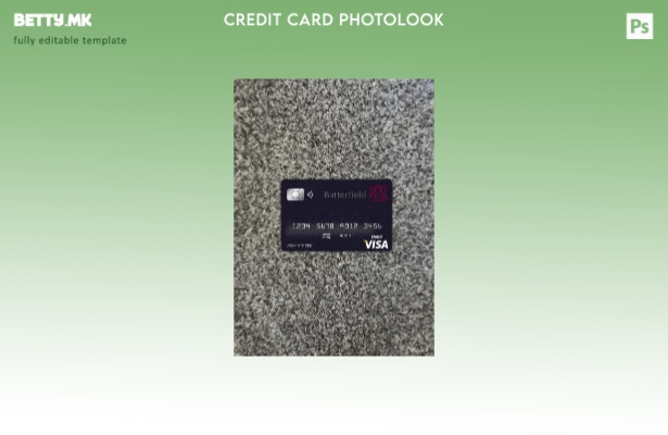 модерен стил на предниот шаблон за слика за виза картичка на банката Барбадос Ба